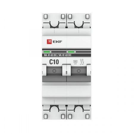 Автоматический выключатель 2P 10А (C) 6кА ВА 47-63 DC EKF PROxima