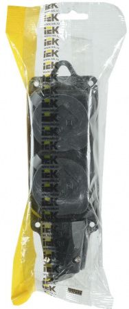 Розетка (колодка) 2-местная РБ32-1-0м с защитными крышками IP44 ОМЕГА каучук IEK