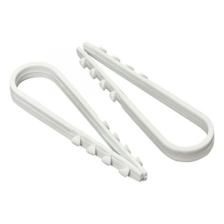 Дюбель-хомут для круглого кабеля (11-18мм) белый (100шт.) EKF PROxima