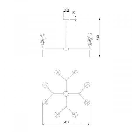 Потолочная люстра Eurosvet Prism 60143/8 хром