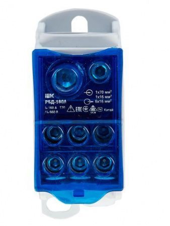 Блок распределительный РБД-160А на DIN-рейку IEK