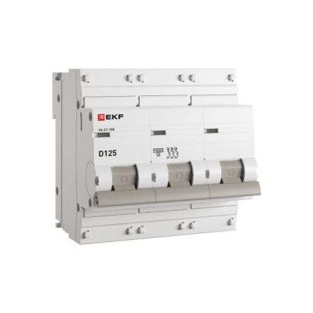 Автоматический выключатель ВА 47-100 3P 125А (D) 10kA PROXIMA EKF