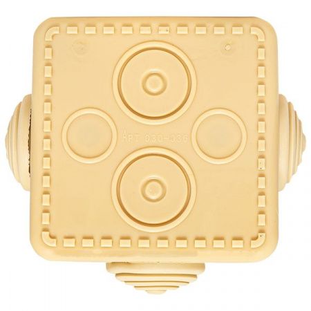 Коробка распределительная КМР-030-036 пылевлагозащитная, 4 мембранных ввода (65x65x50) светлое дерево EKF PROxima