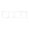 Стокгольм Рамка 4-местная белая с линией цвета черный EKF PROxima