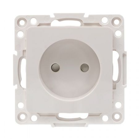 Стокгольм Механизм Розетки 1-местной б/з 10 А автоматические клеммы белый с защ. штор. EKF PROxima