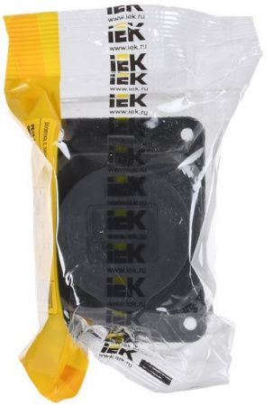 РБ13-1-0м Розетка с защитной крышкой настенная ОМЕГА IP44 каучук IEK