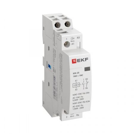 Контактор модульный КМ 25А 1NO+1NC 230В АС (1 мод.) PROXIMA EKF