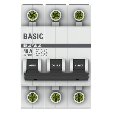 Выкл. нагрузки 3П  40А  EKF  Basic  ВН-29