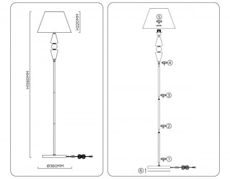 Торшер Ambrella light High light LH75265