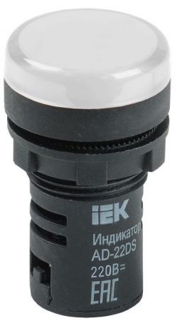 Лампа AD22DS(LED)матрица d22мм белый 230В AC/DC IEK